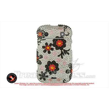 DREAMWIRELESS Blackberry Bold Touch 9900 9930 Full Diamond Case- Silver With Black Daisy FDBB9900SLBKDA